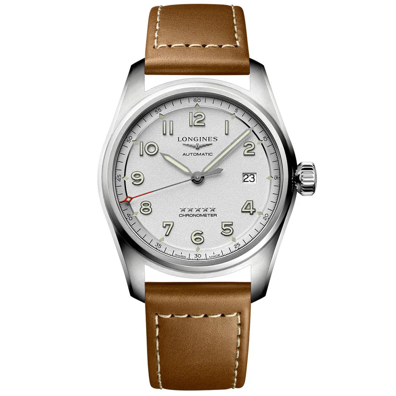 Spirit 40mm Automatic Leather Strap Watch