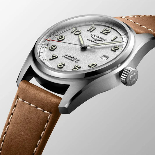 Spirit 40mm Automatic Leather Strap Watch