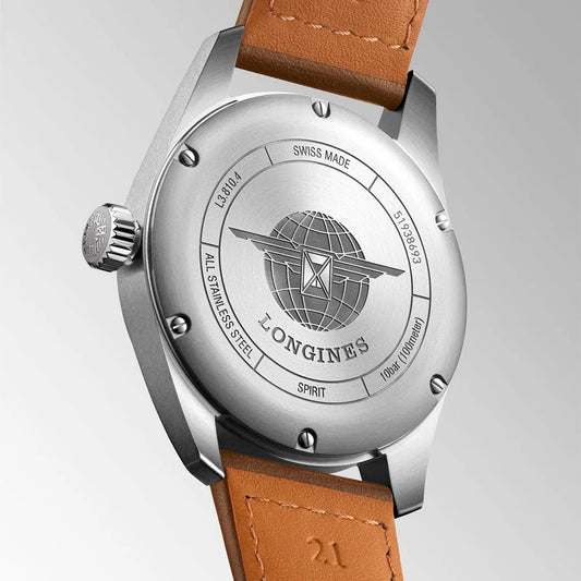 Spirit 40mm Automatic Leather Strap Watch