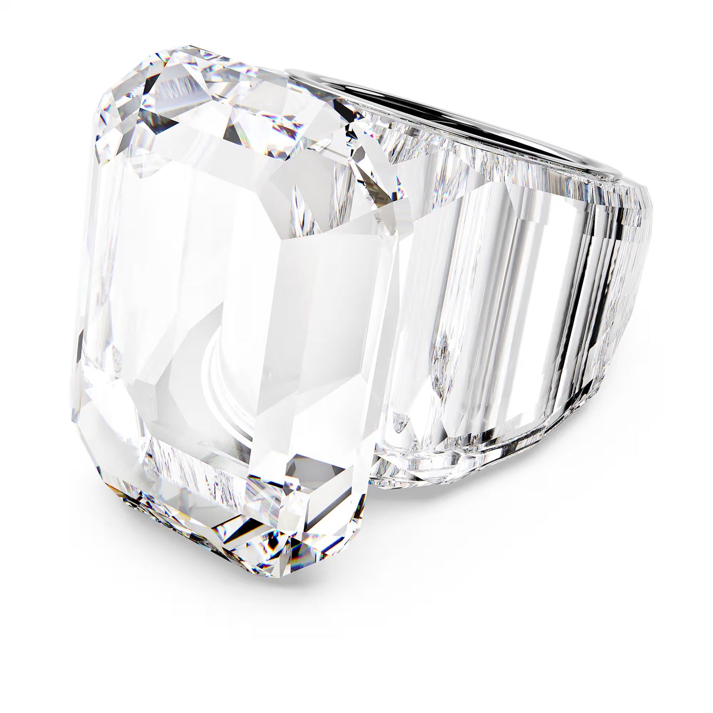 Lucent cocktail ring, Octagon cut, White, S55