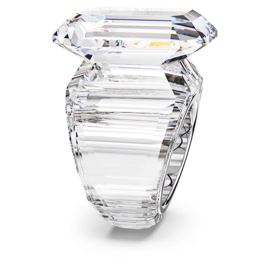 Lucent cocktail ring, Octagon cut, White, S55