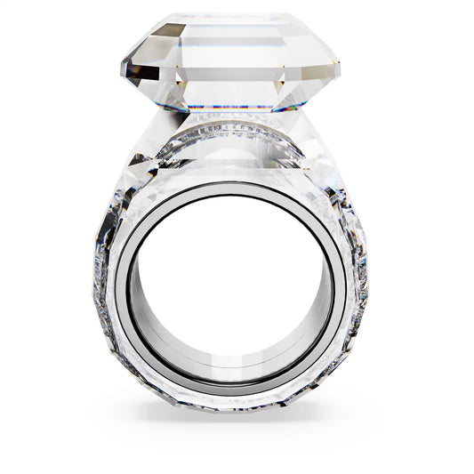 Lucent cocktail ring, Octagon cut, White, S55