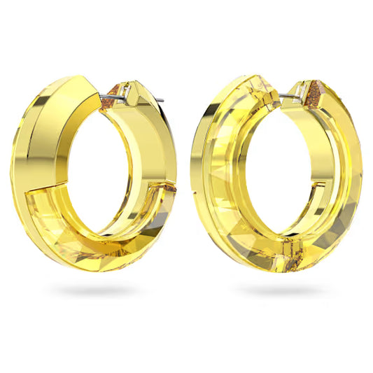 Lucent hoop earrings, Yellow