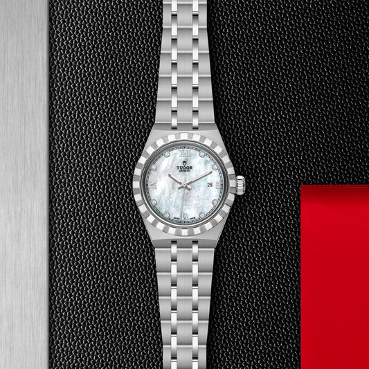 ROYAL 28mm | Steel Case Pearl & Diamond Dot Dial