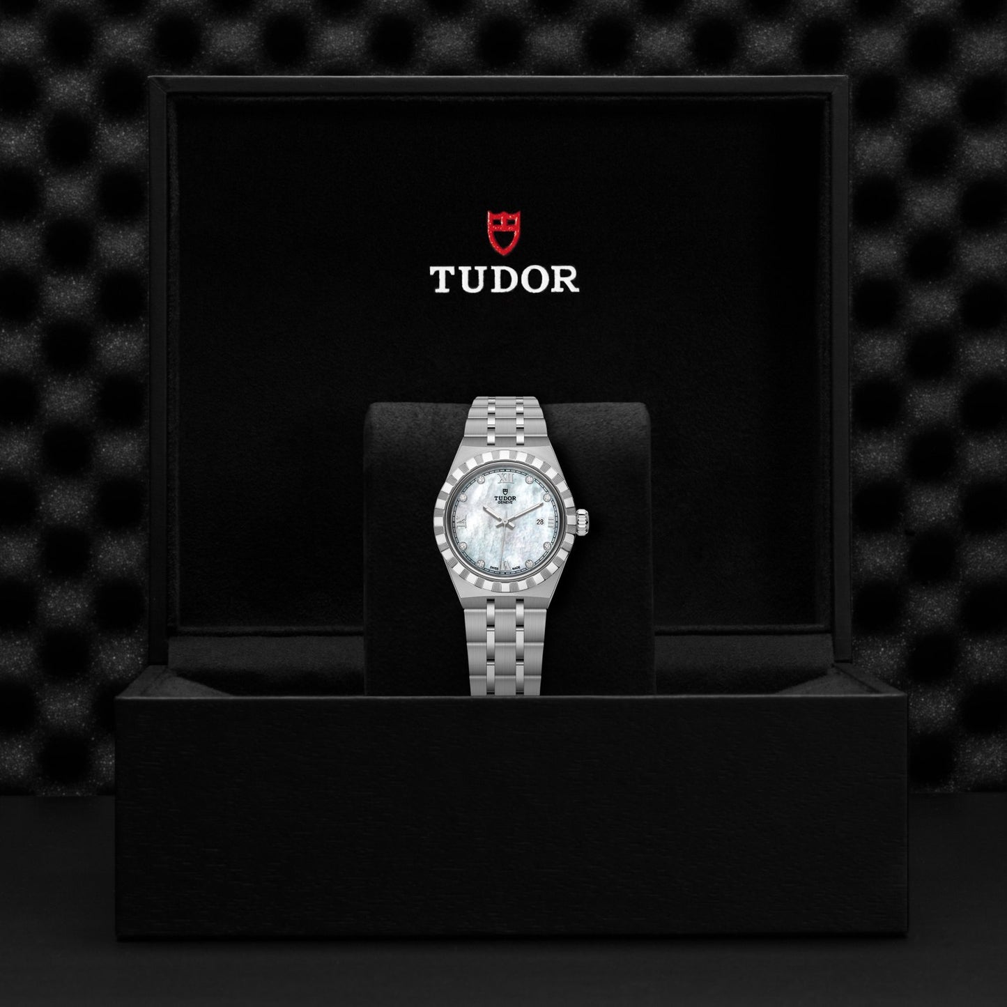 ROYAL 28mm | Steel Case Pearl & Diamond Dot Dial