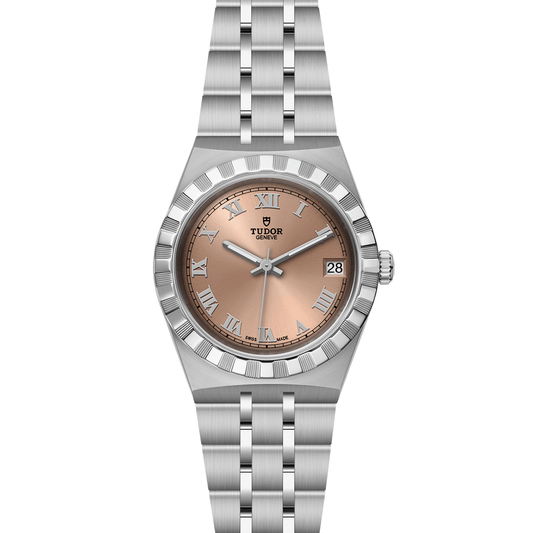 ROYAL 34mm | Steel Case Salmon Dial