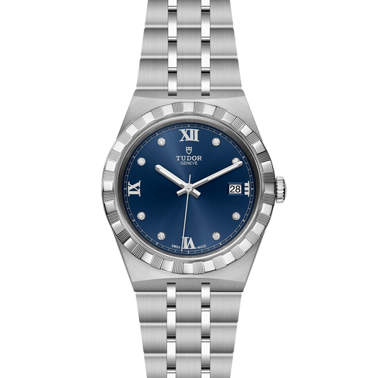 ROYAL 38mm | Steel Case Blue Diamond Dot Dial