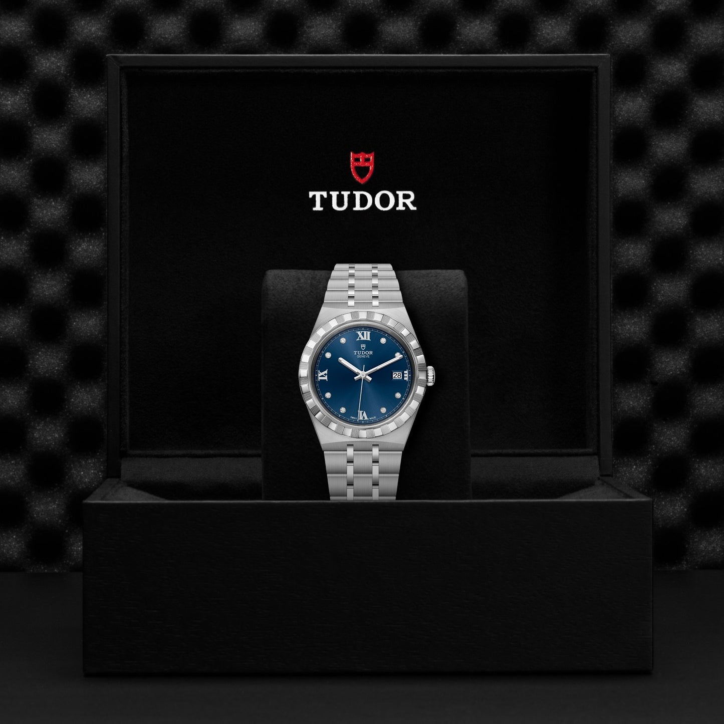 ROYAL 38mm | Steel Case Blue Diamond Dot Dial