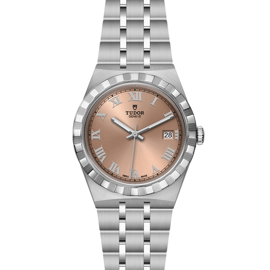 ROYAL 38mm | Steel Case Salmon Dial