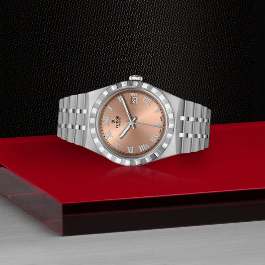 ROYAL 38mm | Steel Case Salmon Dial