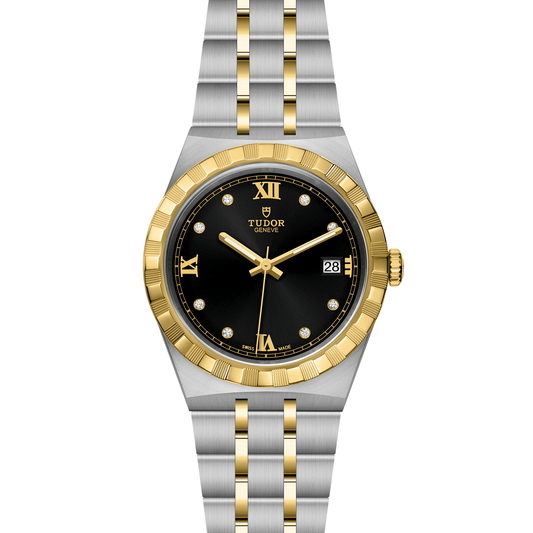 ROYAL 38mm | Steel Case Black Diamond Dot Dial