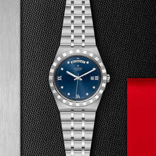 ROYAL 41mm | Steel Case Blue Diamond Dot Dial