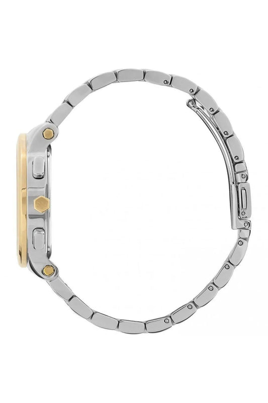 Sports Luxe 38 mm Multifunction Metallic White and 2-tone Watch