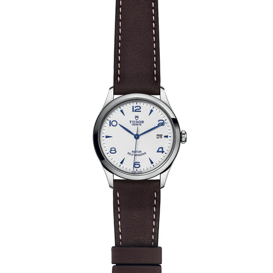 1926 39mm Steel Case Opaline and Blue Dial Watch