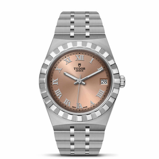 ROYAL 34mm | Steel Case Salmon Dial