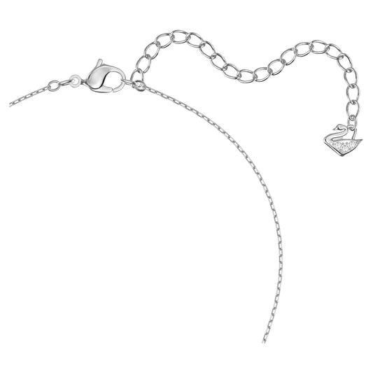 Magic pendant - Snowflake, White, Rhodium plated