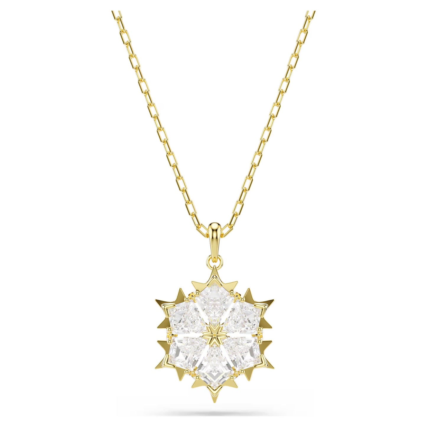 Magic set Set (2), Mixed cuts, Snowflake, White, 18K gold finish