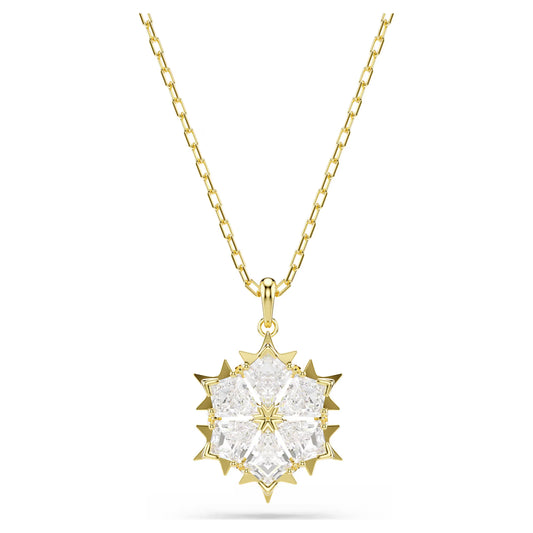 Magic set Set (2), Mixed cuts, Snowflake, White, 18K gold finish