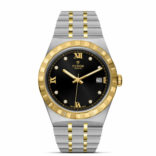 ROYAL 38mm | Steel Case Black Diamond Dot Dial