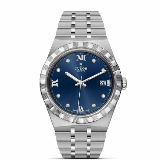 ROYAL 38mm | Steel Case Blue Diamond Dot Dial