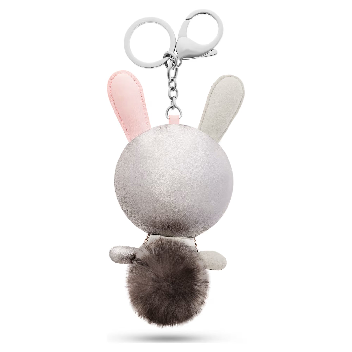 Mathilde bag charm, Rabbit, Grey, Stainless steel