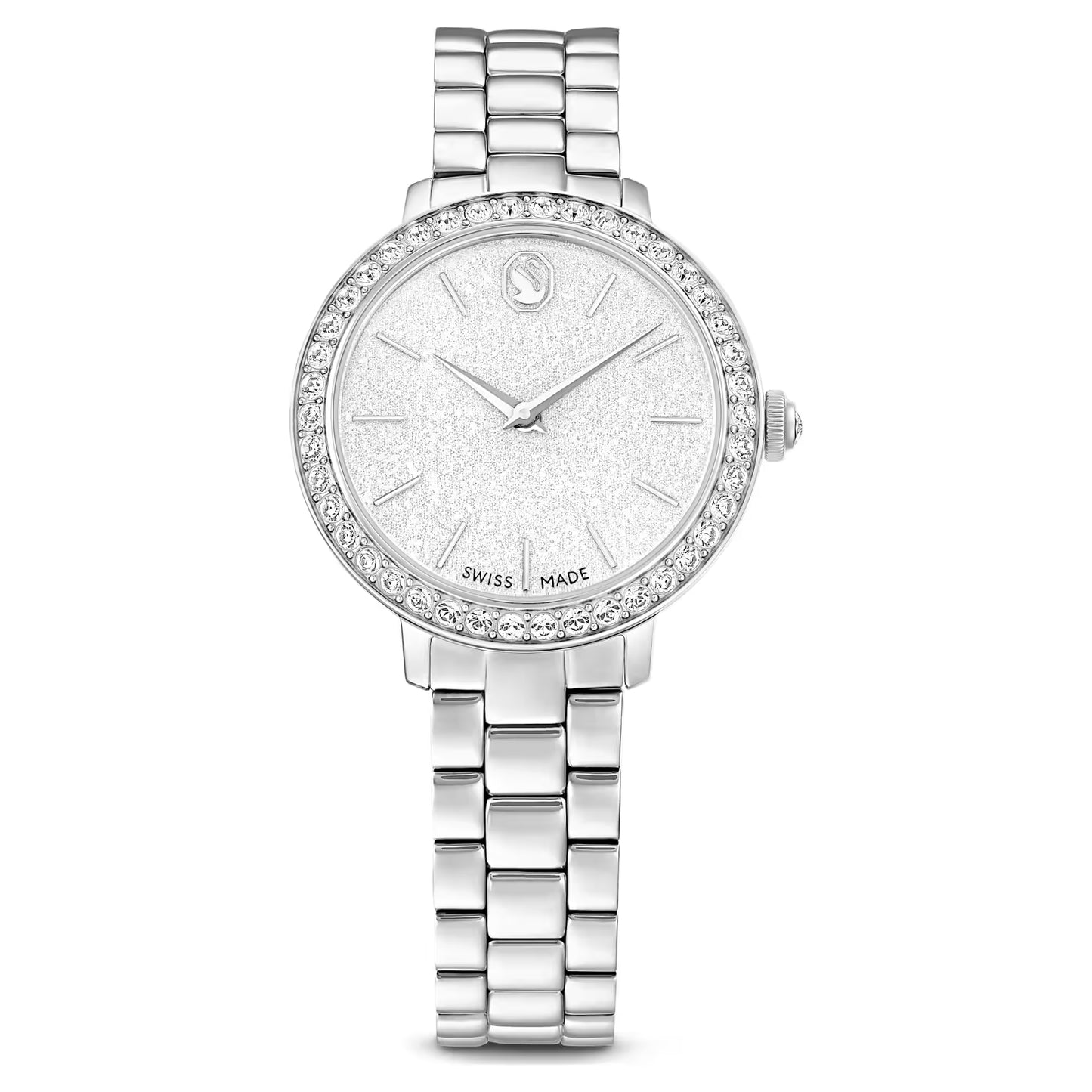 Matrix 3-link watch, Swiss Made, Metal bracelet, Silver Tone, Stainless steel