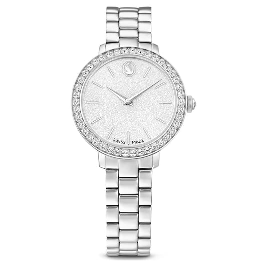 Matrix 3-link watch, Swiss Made, Metal bracelet, Silver Tone, Stainless steel