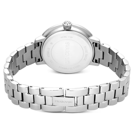 Matrix 3-link watch, Swiss Made, Metal bracelet, Silver Tone, Stainless steel