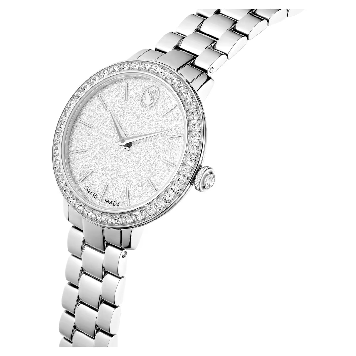 Matrix 3-link watch, Swiss Made, Metal bracelet, Silver Tone, Stainless steel
