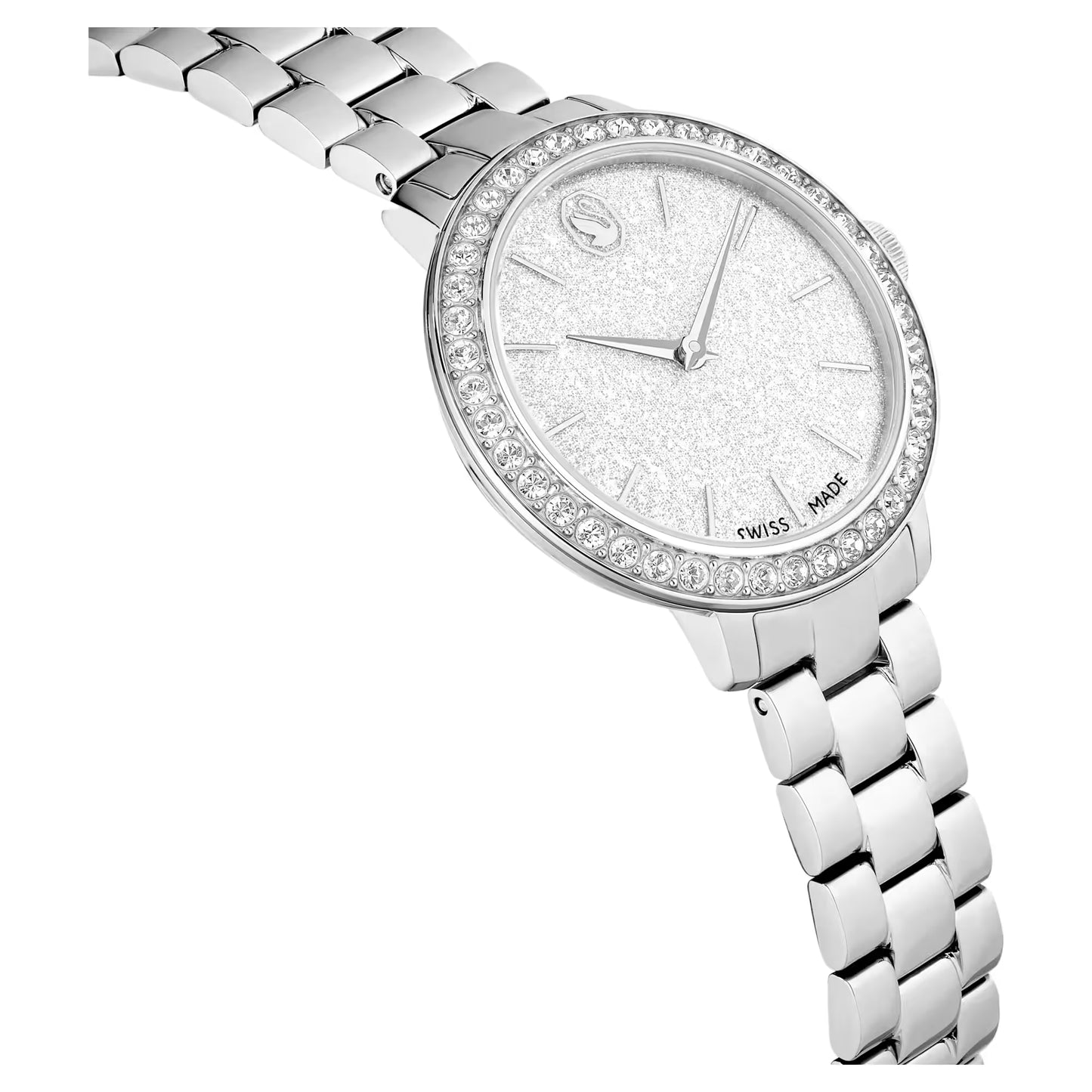 Matrix 3-link watch, Swiss Made, Metal bracelet, Silver Tone, Stainless steel