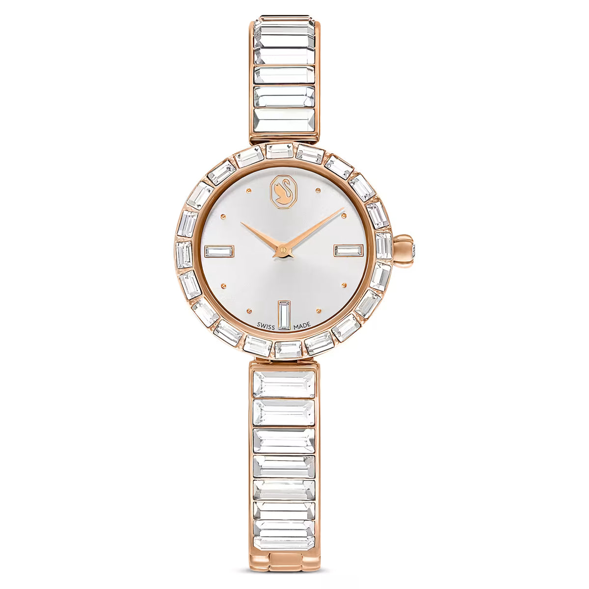 Matrix Bangle watch, Swiss, Crystal bracelet, Rose