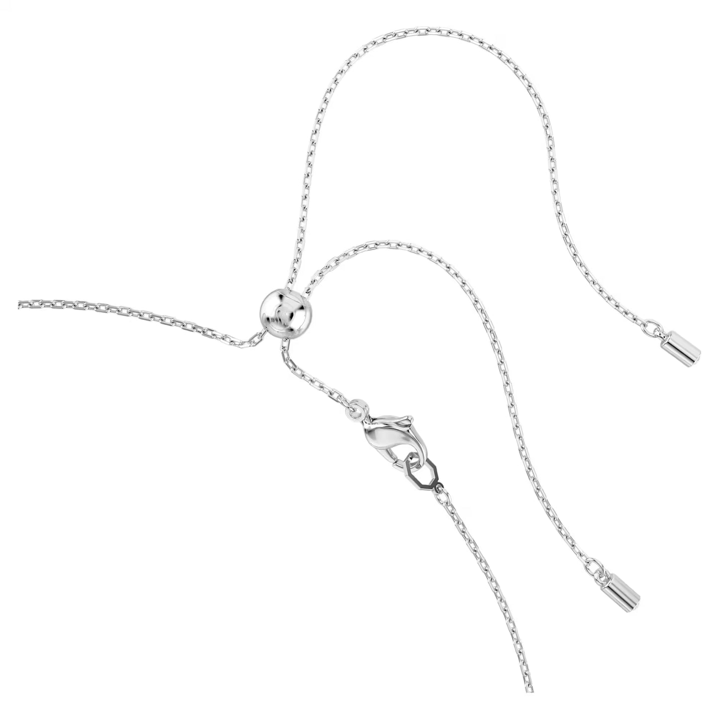 Matrix choker, Mixed cuts, Blue, Rhodium plated