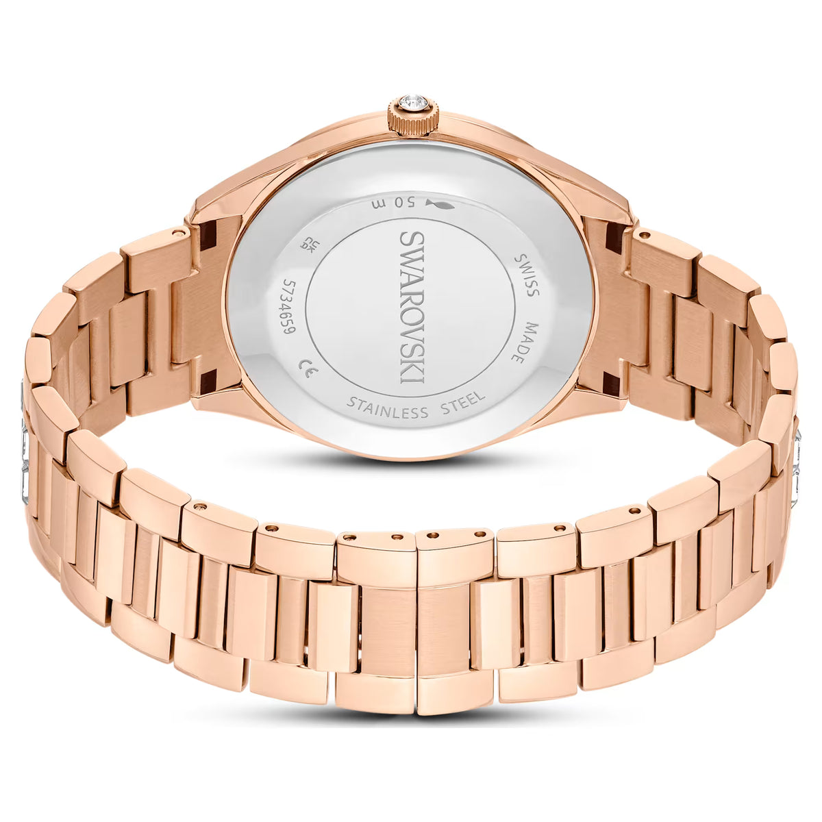 Matrix date watch, Swiss Made, Metal bracelet, Rose gold tone, Rose gold-tone finish
