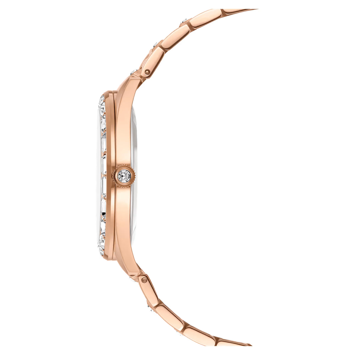 Matrix date watch, Swiss Made, Metal bracelet, Rose gold tone, Rose gold-tone finish