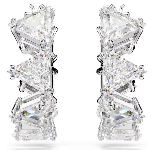 Millenia hoop earrings, Triangle Swarovski Zirconi