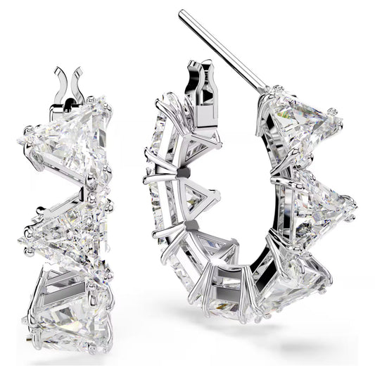 Millenia hoop earrings, Triangle Swarovski Zirconi