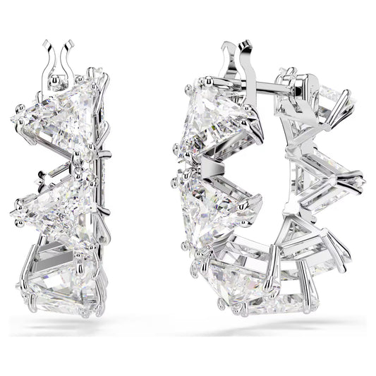 Millenia hoop earrings, Triangle Swarovski Zirconi