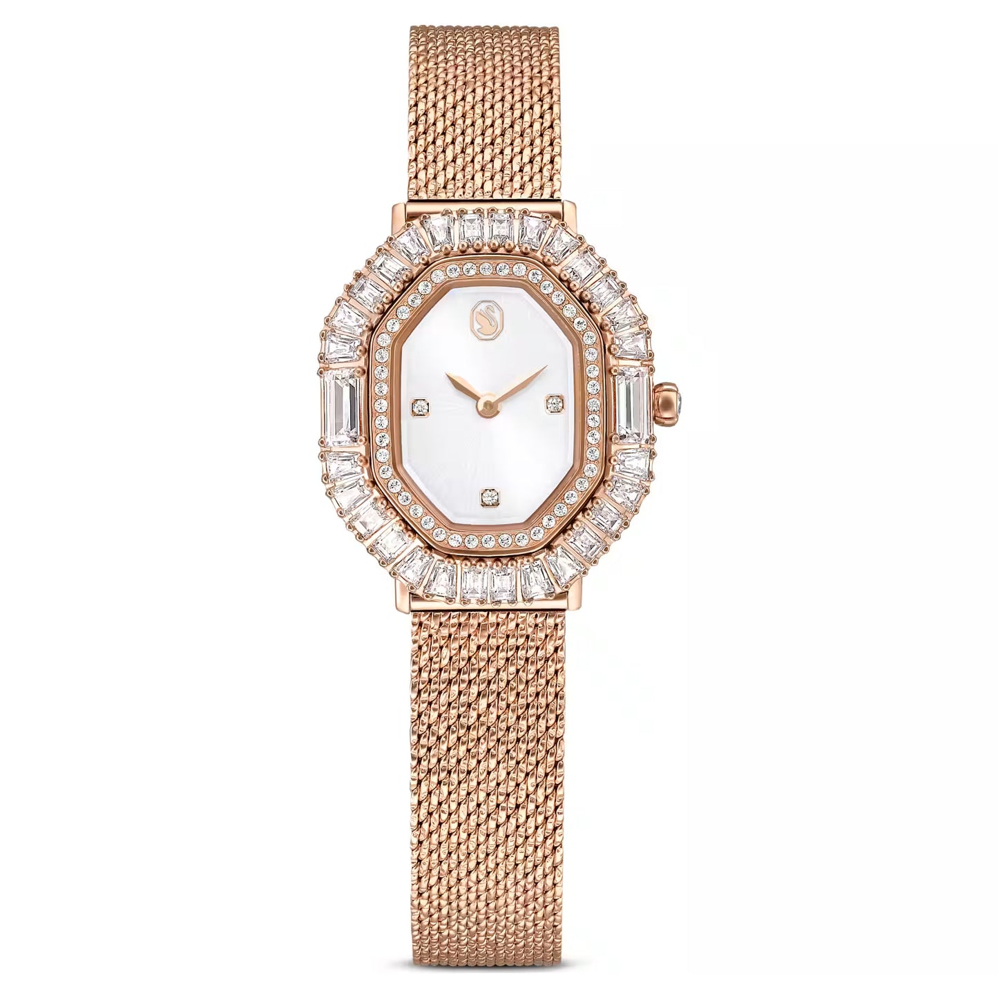 Matrix octagon watch, Metal bracelet, Rose gold tone, Rose gold-tone finish