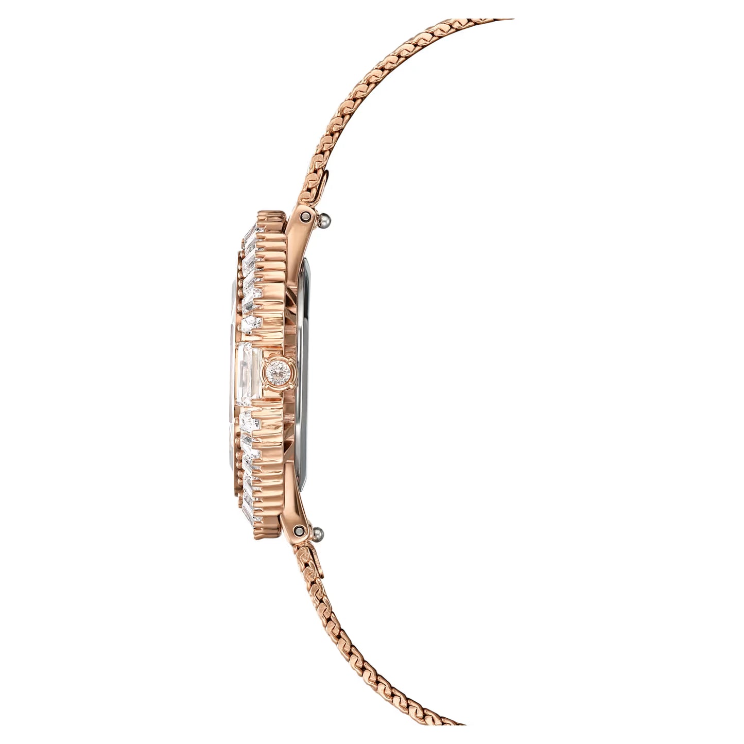 Matrix octagon watch, Metal bracelet, Rose gold tone, Rose gold-tone finish