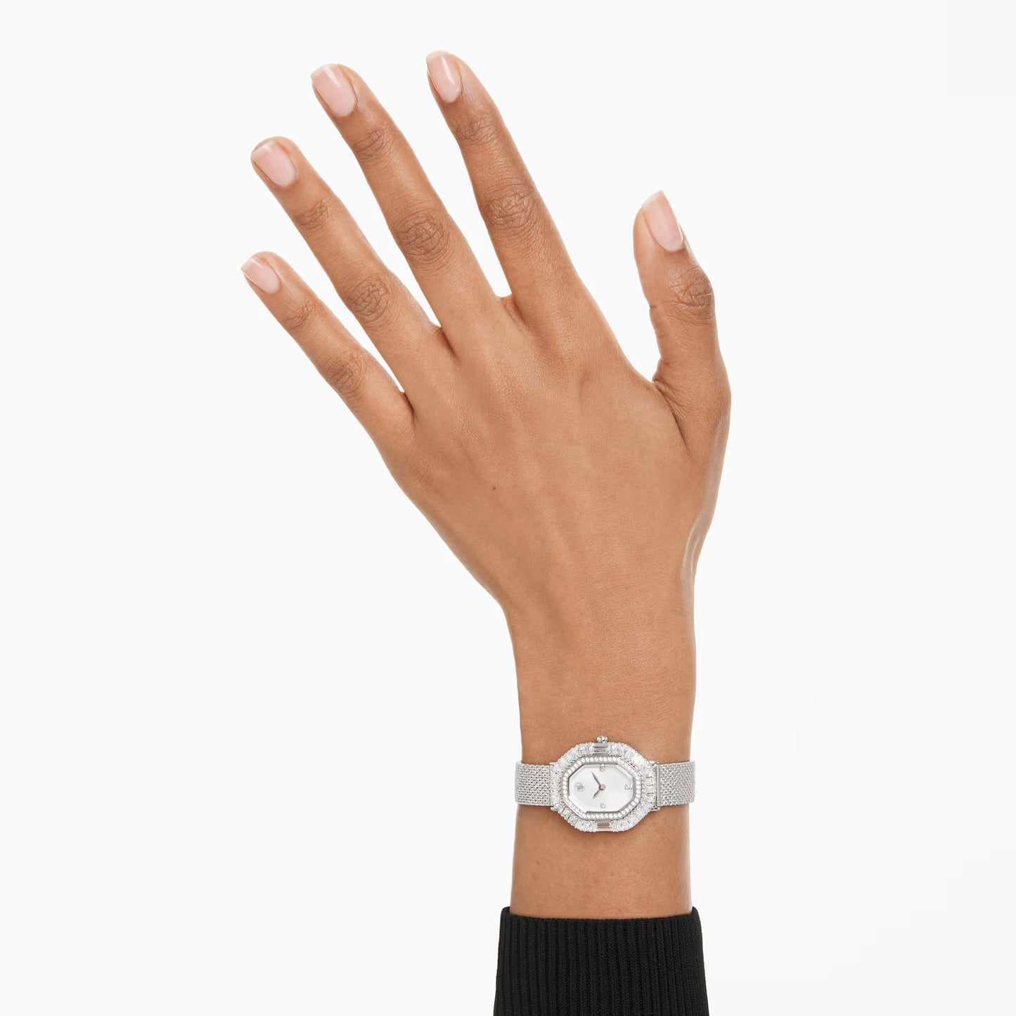 Matrix octagon watch, Metal bracelet, Silver Tone, Stainless steel