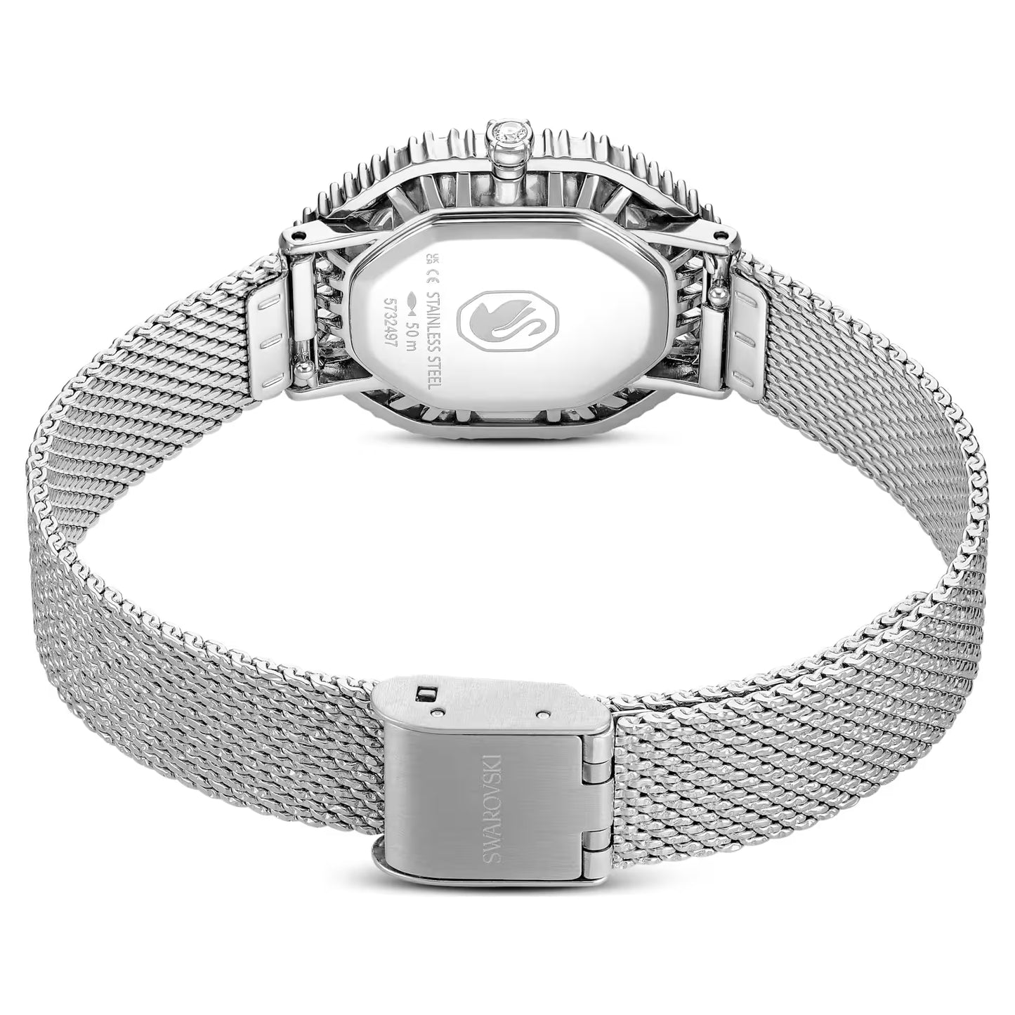 Matrix octagon watch, Metal bracelet, Silver Tone, Stainless steel