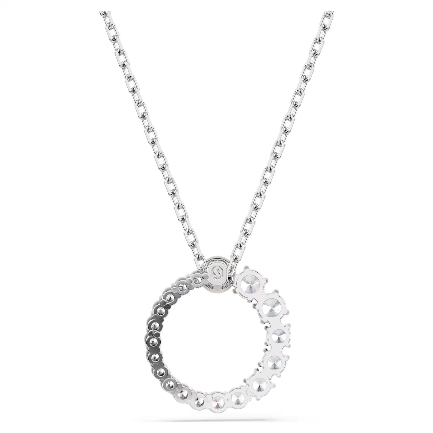 Matrix pendant, Crystal pearl, Round cut, White