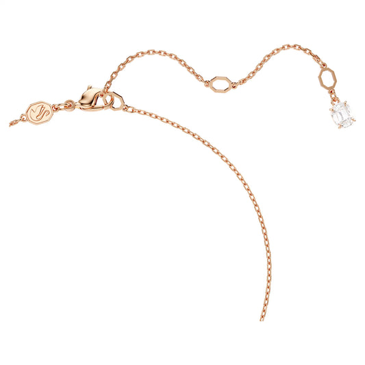 Matrix pendant, Crystal pearl, Round, Rose Gold