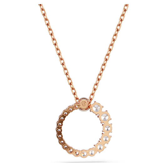 Matrix pendant, Crystal pearl, Round, Rose Gold