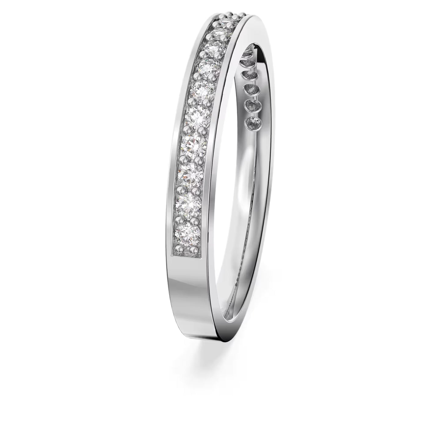 Matrix ring, White, Rhodium plated, S52