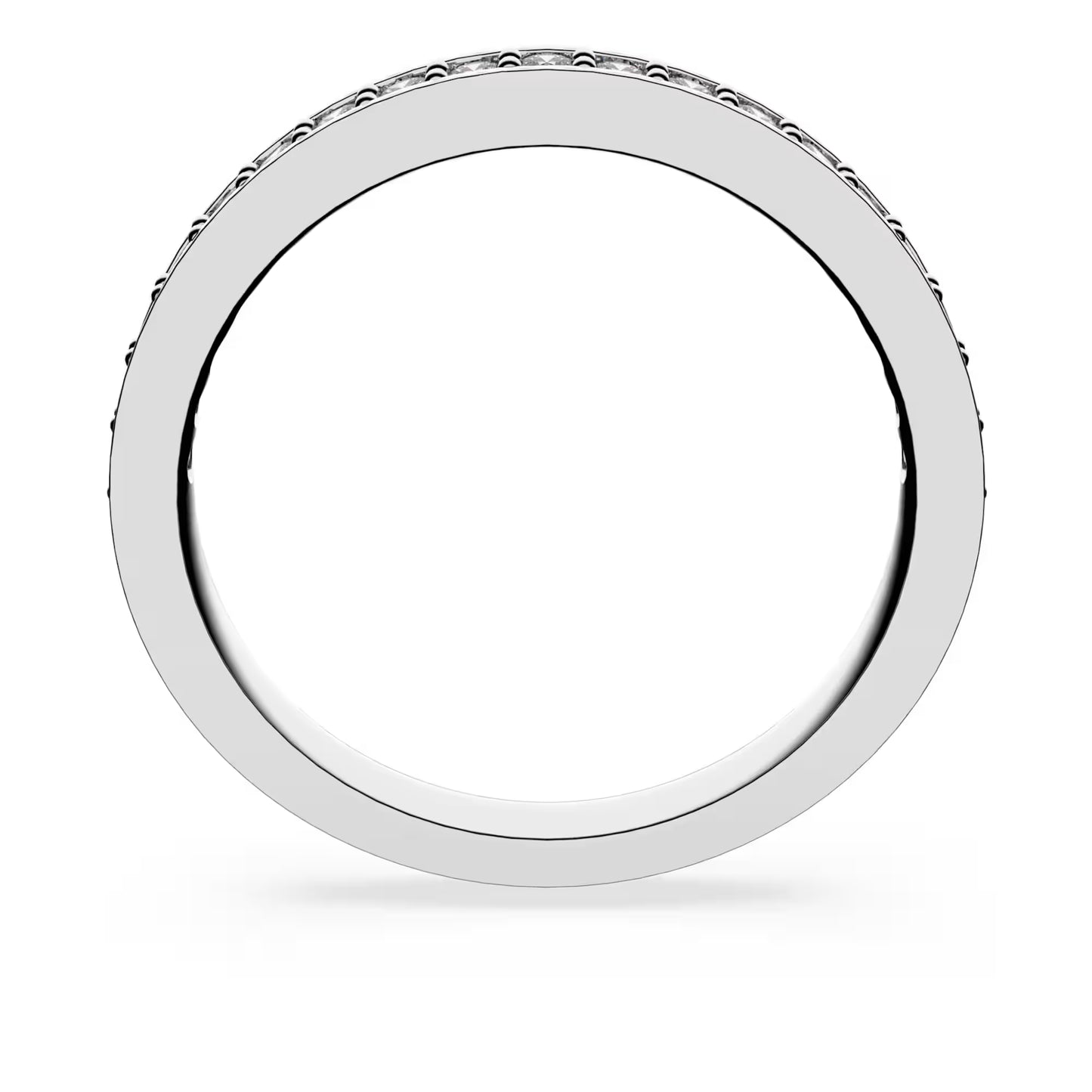 Matrix ring, White, Rhodium plated, S52