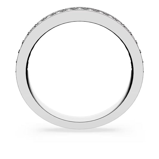 Matrix ring, White, Rhodium plated, S52