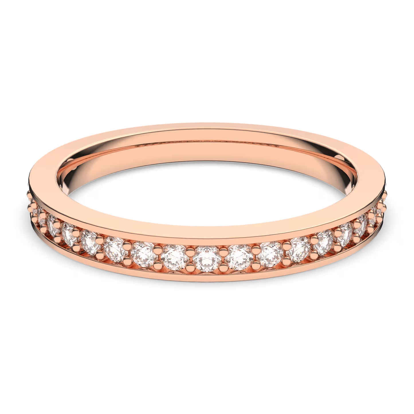 Matrix ring, White, Rose gold-tone plated