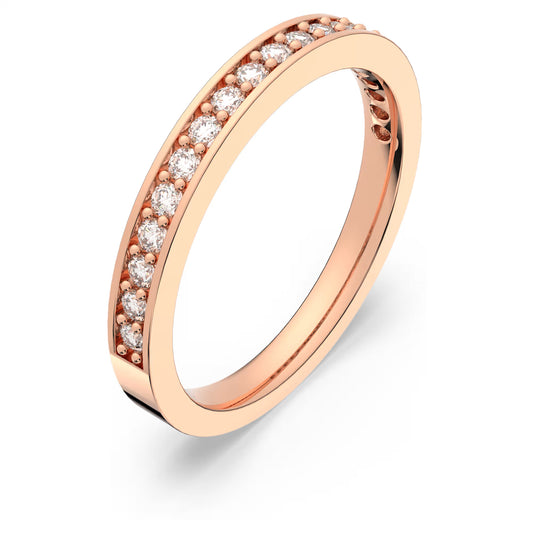 Matrix ring, White, Rose gold-tone plated
