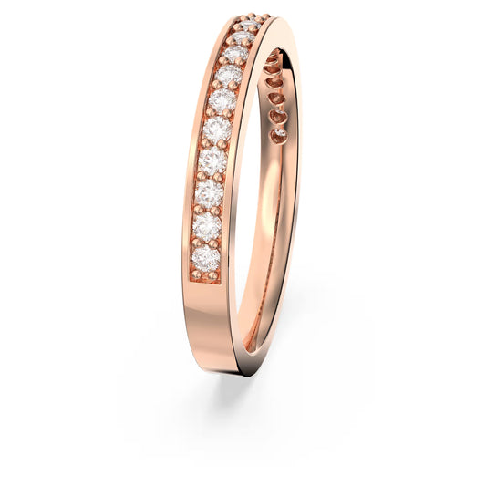 Matrix ring, White, Rose gold-tone plated